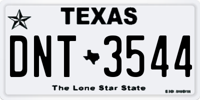 TX license plate DNT3544