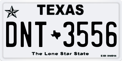TX license plate DNT3556