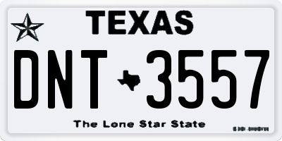 TX license plate DNT3557