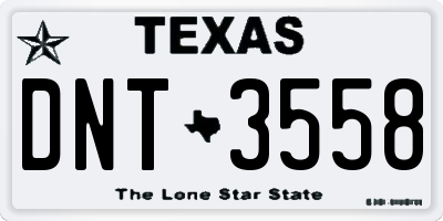 TX license plate DNT3558
