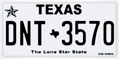 TX license plate DNT3570