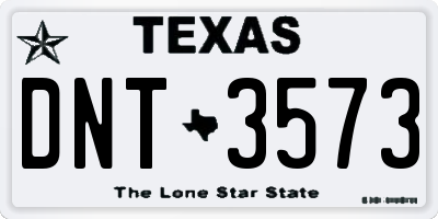 TX license plate DNT3573