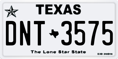 TX license plate DNT3575