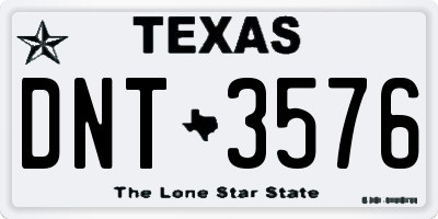 TX license plate DNT3576