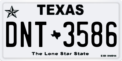 TX license plate DNT3586