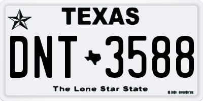 TX license plate DNT3588