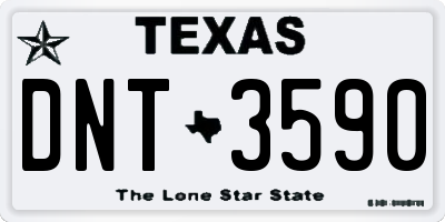 TX license plate DNT3590