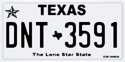 TX license plate DNT3591