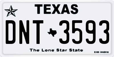 TX license plate DNT3593