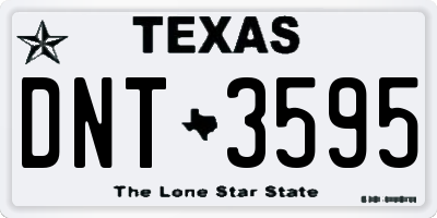 TX license plate DNT3595