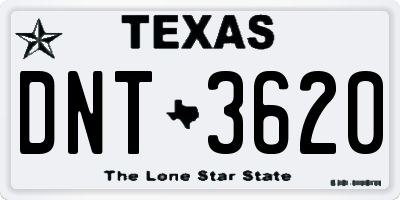 TX license plate DNT3620