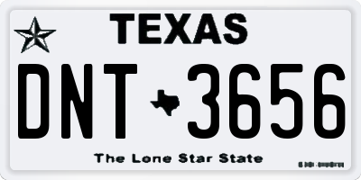 TX license plate DNT3656
