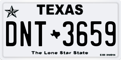 TX license plate DNT3659