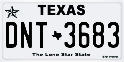 TX license plate DNT3683