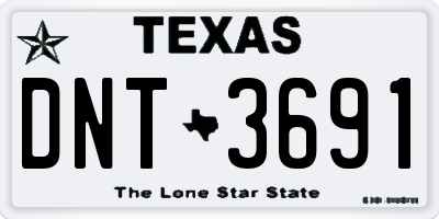 TX license plate DNT3691