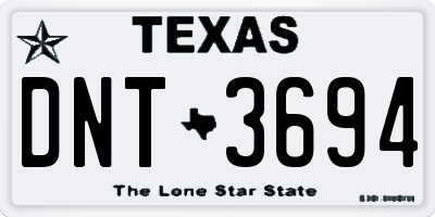 TX license plate DNT3694