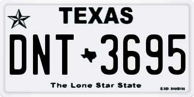 TX license plate DNT3695
