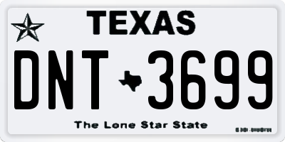TX license plate DNT3699