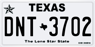 TX license plate DNT3702
