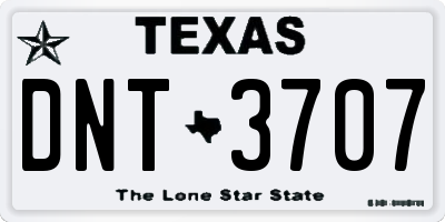 TX license plate DNT3707