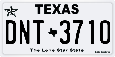 TX license plate DNT3710