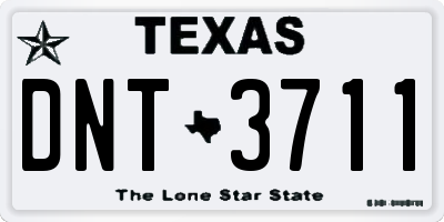 TX license plate DNT3711