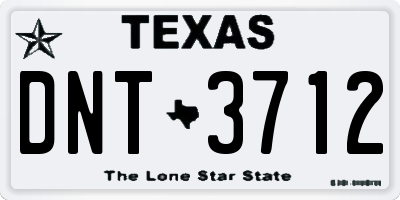 TX license plate DNT3712