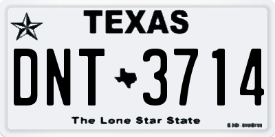 TX license plate DNT3714