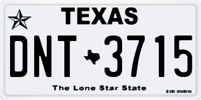 TX license plate DNT3715