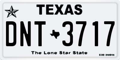 TX license plate DNT3717