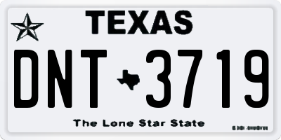 TX license plate DNT3719