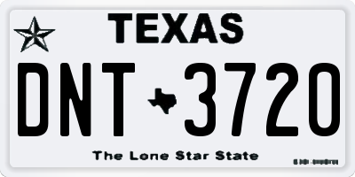 TX license plate DNT3720