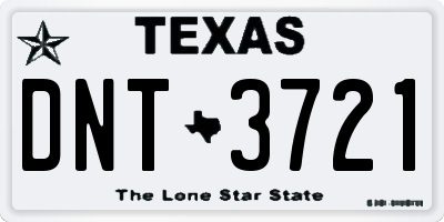 TX license plate DNT3721