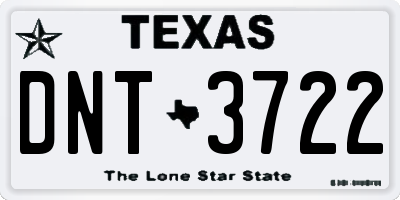 TX license plate DNT3722