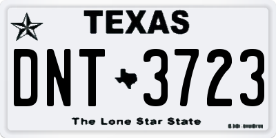 TX license plate DNT3723