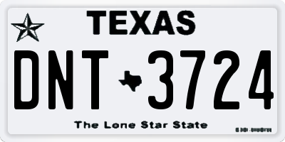 TX license plate DNT3724