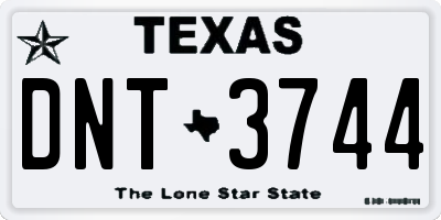 TX license plate DNT3744