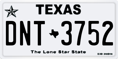 TX license plate DNT3752