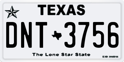 TX license plate DNT3756