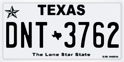 TX license plate DNT3762