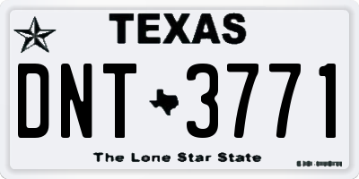 TX license plate DNT3771