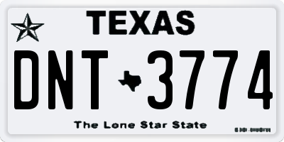 TX license plate DNT3774