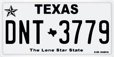 TX license plate DNT3779