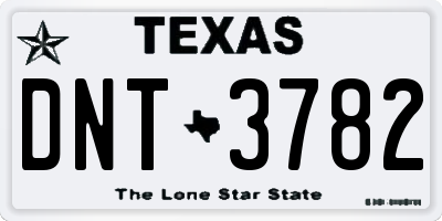 TX license plate DNT3782