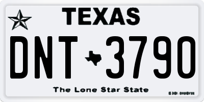TX license plate DNT3790