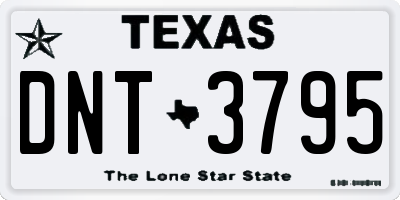 TX license plate DNT3795