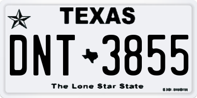 TX license plate DNT3855