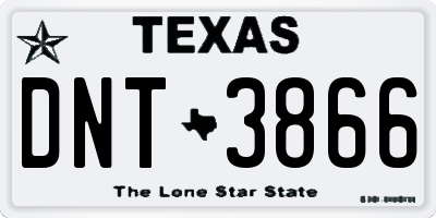 TX license plate DNT3866