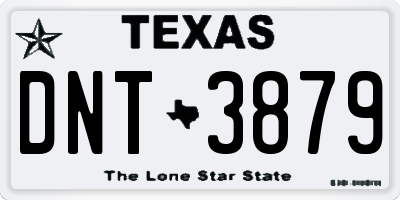 TX license plate DNT3879