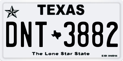 TX license plate DNT3882